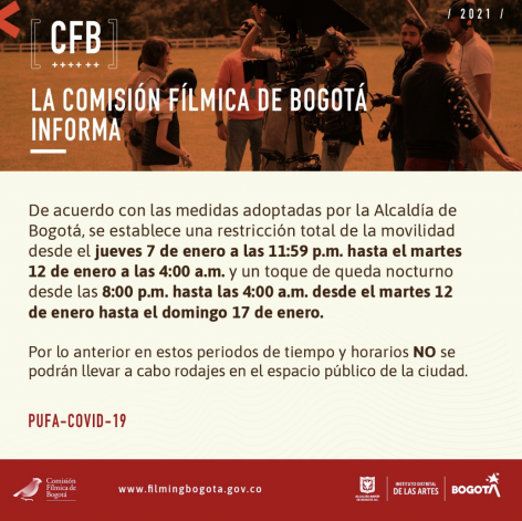 La Comisión Fílmica de Bogotá Informa